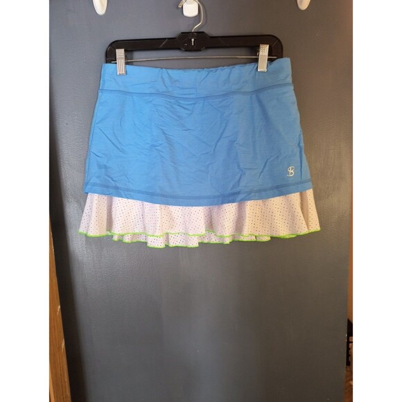 SOFIBELLA Women's Large 3 Piece Tennis/Activewear Shirt, Tank & Skort Set Blue - Picture 10 of 13